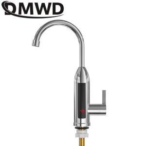DMWD 110V/220V 전기 수도꼭지 온수기 온도 표시 인스턴트 주방 Tankless EU 미국