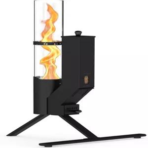 ONLYFIRE 야외용 43인치 우드 펠릿 튜브 모던 화덕 캠핑 파티오·뒷마당·RV·게이팅용 휴대용 히터