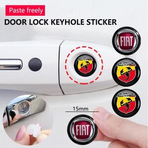 핫카 리모트 키 14/16mm 금속 로고 스티커 액세서리 FIAT 500 Ducato Panda Grande Punto Tipo Abarth Puls