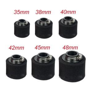 35/38-40/42/45/48mm 고유량 폼 에어 필터 스펀지 클리너 클램프온 모페드 스쿠터 110/125/150/250cc 더트