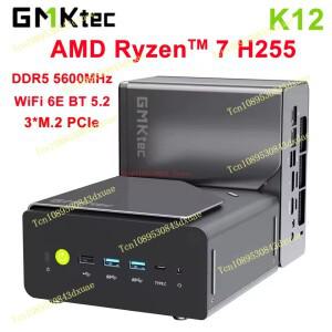 GMKtec NcuBox K12 미니 소형 PC 라이젠 7 H255 DDR5 5600Mhz (최대 64GB) PCIe4.0 Nvme SSD WIFI6E BT5.2