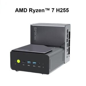 GMKtec K12 미니 소형 PC AMD Ryzen 7 H 255 듀얼 DDR5 5600MT/s 3개 SSD PCIe4.0 WiFi 6 BT 5.2 2.5G L