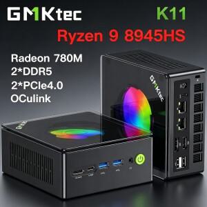 GMKtec K11 미니 소형 PC AMD Ryzen 9 8945HS 윈도우 프로 Radeon 780M DDR5 5600MHz 32GB 1TB SSD WIFI6 B