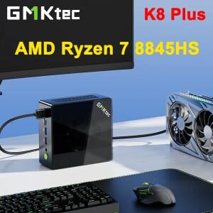 GMKtec 미니 소형 PC K8 플러스 오큘링크 데스크탑 게이머 컴퓨터 AMD 라이젠 7 8845HS 윈도우 11 프로 DDR