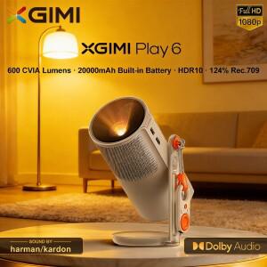 XGIMI 플레이 6 DLP 미니 소형 프로젝터 1080P 휴대용 홈 시네마 하만 카돈 스피커 MEMC HDR 360 ° 회전