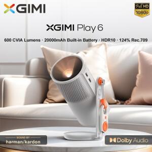 XGIMI 플레이 6 DLP 1080P 미니 소형 프로젝터 휴대용 홈시어터 하만카돈 스피커 내장 배터리 4K 스마트 ME