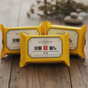 성미 식물성 때비누 곡물 3개 각질 비누 바디 스크럽 필링 때제거