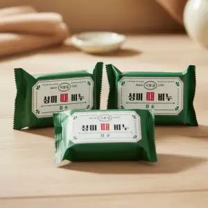 성미 식물성 때비누 참숯 3개 각질 비누 바디 스크럽 필링 때제거
