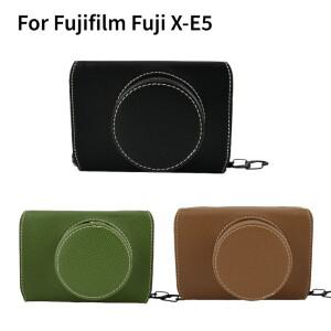 XE5 PU 가죽 팜 패턴 풀 바디 케이스 카메라 가방 Fujifilm Fuji 보호용 어깨 스트랩 커버