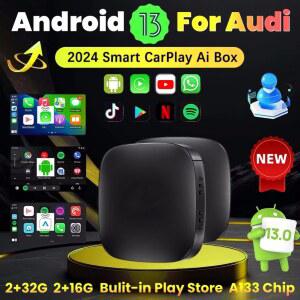 카플레이 네비게이션 carplay 안드로이드 13 Ai 박스 무선 Carplay 어댑터 안드로이드 자동 Netflix 유튜브 아우디 호환 호환 A3 A4 Q2 R8 TT A8 e tron Q3 Q4 A1 e tron Q8