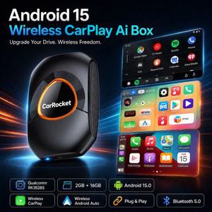 카플레이 네비게이션 carplay 카로켓 5.0 무선 어댑터 무선 카플레이 안드로이드 오토 박스 순정 차량용 플러그 앤 플레이 WiFi 블루투스 자동 연결