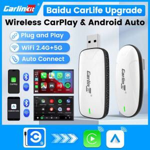 카플레이 네비게이션 carplay CarlinKit 유선 Baidu CarLife 무선 CarPlay 및 Android 자동으로 업그레이드 무선 자동 연결 지원 Google Waze Maps Spotify