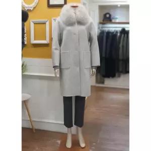 BCBG 세이브존01 헤링본 폭스퍼 탈부착 코트 B4DAH824A (51174455)