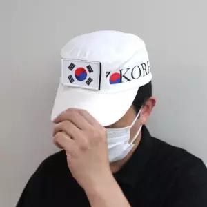 Jpar 자수 태극기 와펜 패치 흰색