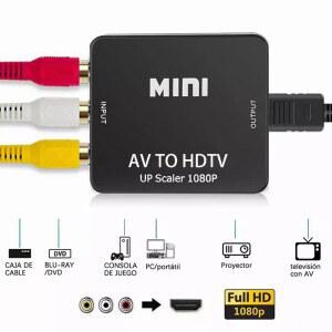 HDMITODP TO HDTV 어댑터 1080P 비디오 컨버터, RCA 컨버터 CVSB R 스케일러 AV2HDTV L 박스