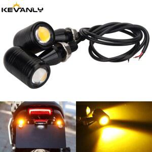 오토바이라이트 2PCS 독수리 DRL LED 울트라 HAWKEYE 화이트 앰버 주차 오토바이 픽업 12V 라이트 안개등 SUV 번호판
