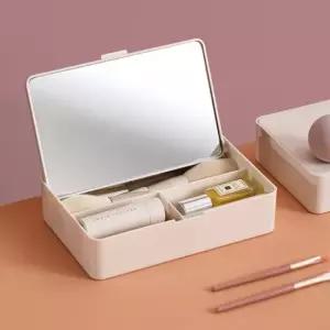 오너클랜 간이 화장대 수납함 여행 휴대용 보관 거울 사무실 간이 화장대 수납함 사무실