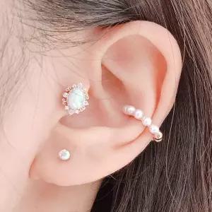 이어커프/페이크 바이브 귀걸이 진주팝 piercing (낱개판매) 쥬얼리 피어싱