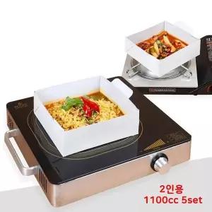 라면냄비 종이냄비 2인 5set 직화 가스렌지 인덕션 캠핑 가정용