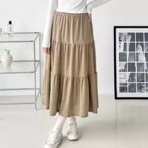 [하프클럽/]골덴 롱스커트 허리밴딩 여성 코듀로이 데일리 스커트