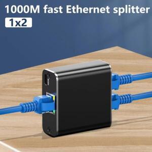 1000M Rj45 분배기 1 ~ 2 기가비트 이더넷 어댑터 인터넷 네트워크 케이블 연장 커넥터 PC TV Box 라우터