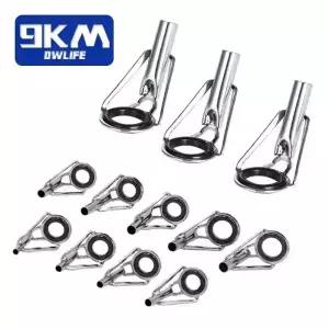 5Pcs 낚싯대 가이드 팁 상단 스테인레스 스틸 건물 수리 눈 세라믹 반지 키트 바닷물 및 민물 낚시 8 16