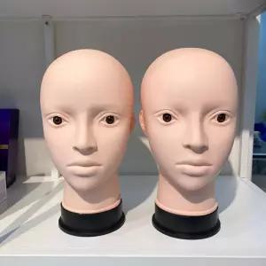 IOWFFMS4W 메이크업 실리콘 두피문신 화장 반영구 헤드 연습 마네킨 마네킹 머리 민두