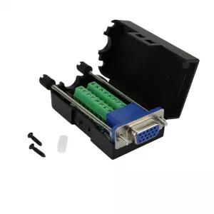 TwinkleBay D-SUB DB15 암컷 15핀 잭 포트 터미널 브레이크아웃 보드 커넥터 3열 플러그 DR15 VGA 케이스