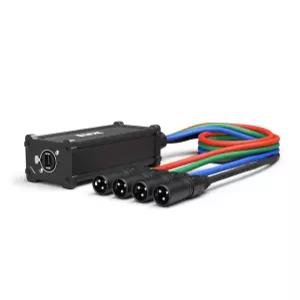 LyxPro XLR 오디오 및 라이팅 스네이크 4채널 3핀 멀티 네트워크 브레이크아웃 케이블 스테이지 녹음