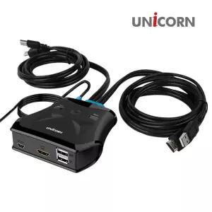 유니콘 KVM-200HDMI 2대1 4K 60Hz HDMI KVM스위치