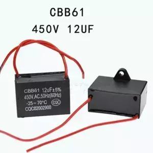 모터 시동 팬 커패시터 450V 12uF 12mF CBB61 1 개