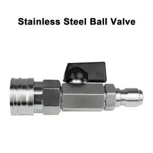 고압 세척기용 4500 PSI 볼 밸브 키트 1/4인치 퀵 커넥트 스테인리스 스틸 피팅 세차 및 펌프 호스용