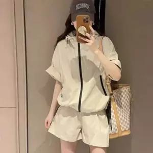 캐주얼 반팔 후드집업 밴딩팬츠 트레이닝 셋업
