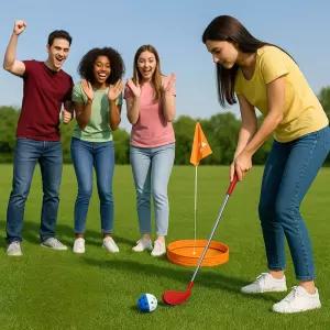 미니골프게임(Krazy golf) 학교 체육활동 캠핑 군대 교육 체험 해변 잔디 눈 파크 가족 친구 용품 교구 레