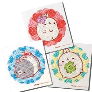 패브릭형보석십자수 몰랑이 시리즈 (3종) (스티커) 보석십자수