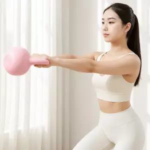 힙바디 피트니스 케틀벨 6.8kg 홈트레이닝 아령 핑크