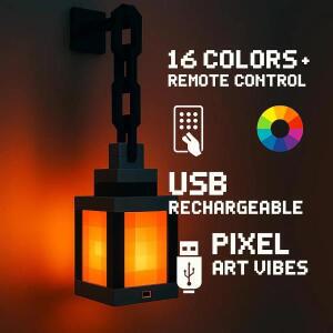 공룡 소프트 피규어 대형픽셀 스타일 벽걸이 무드등 USB 침실 & 게임 장식 분위기 조명 방용