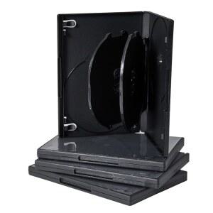투명 슬리브가 있는 프로고 프리미엄 14mm 표준 사이즈 6디스크 DVD 케이스 - 블루레이 디스크, DVD 및 CD를 위한 공간 절약형 저장 솔루션(5개)