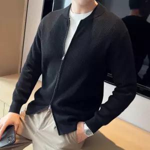 남자 봄가을 니트 코트 집업 지퍼 가디건 스웨터 기모 심쿵희망