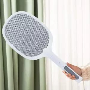 전기모기채 모기퇴치 원버튼 트랩 전자모기채 전기파리채 모기채 LED SWH-100