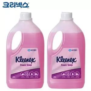 [크리넥스]고품질 크리넥스 핸드워시 폼 솝 로즈라일락향 1.95L x 2개 손세정제 물비누 거품형핸드워시 WF