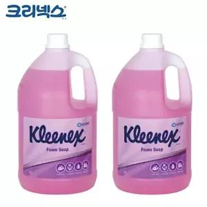 [크리넥스]고품질 크리넥스 핸드워시 폼 솝 로즈라일락향 4L x 2개 손세정제 물비누 거품형핸드워시 핸드