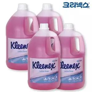 [크리넥스]고품질 크리넥스 핸드워시 로션 솝 플로럴향 4L x 4개 손세정제 물비누 액상형핸드워시 핸드워
