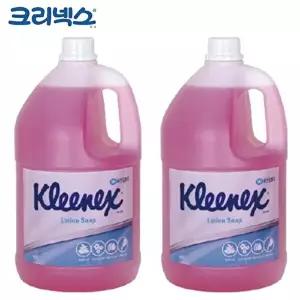 [크리넥스]고품질 크리넥스 핸드워시 로션 솝 플로럴향 4L x 2개 손세정제 물비누 액상형핸드워시 핸드워
