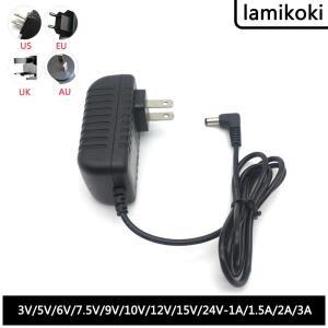 DC 엘보 인터페이스 3V 5V 6V 7.5V 9V 10V 12V 24V 1A 1.5A 2A 3A L 유형 구멍 전원 어댑터