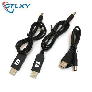 USB 전원 부스트 라인 스텝 업 모듈, 컨버터 어댑터 케이블, 2.1x5.5mm 플러그, DC 5V-DC 5V, 9V, 12V