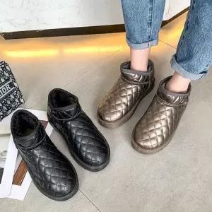오너클랜 겨울 숏부츠 데일리 누빔 퍼신발 여자 패션 털슈즈 여자부츠 방한화 겨울신발 겨울부츠