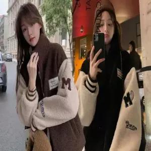 하이넥 후리스 야구점퍼 뽀글이 집업 여성