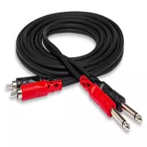 Hosa CPR-202 스테레오 인터커넥트 듀얼 1/4인치 TS와 RCA 6.5피트