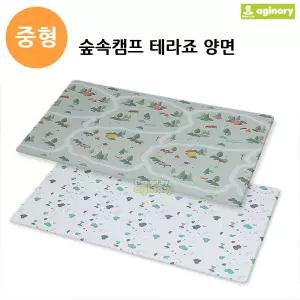 놀이방매트 숲속캠프 테라죠 (양면) (중형) 어린이 발코니 베란다 층간소음 방지 거실 보온